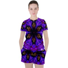 Abstract Art Abstract Background Women s Tee and Shorts Set