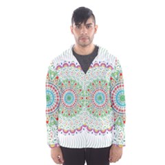 Flower Abstract Floral Hooded Windbreaker (men) by Simbadda