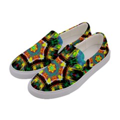 Chakra Art Heart Healing Blue Women s Canvas Slip Ons by Simbadda