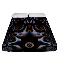 Art Fractal Artwork Design Fitted Sheet (California King Size)