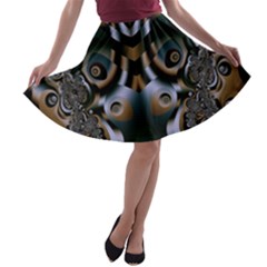 Art Fractal Artwork Design A-line Skater Skirt