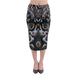 Art Fractal Artwork Design Midi Pencil Skirt