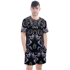 Art Fractal Artwork Design Men s Mesh Tee and Shorts Set