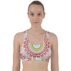 Fractal Kaleidoscope Mandala Back Weave Sports Bra by Simbadda