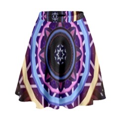 Mandala Art Design Pattern High Waist Skirt by Simbadda