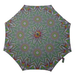 Abstract Art Colorful Texture Hook Handle Umbrellas (small) by Simbadda