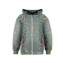 Abstract Art Colorful Texture Kids  Zipper Hoodie