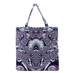Pattern Fractal Art Artwork Design Grocery Tote Bag by Simbadda