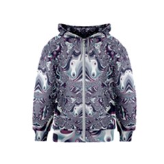 Pattern Fractal Art Artwork Design Kids  Zipper Hoodie by Simbadda