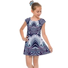 Pattern Fractal Art Artwork Design Kids Cap Sleeve Dress