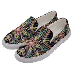 Star Mandala Pattern Design Doodle Men s Canvas Slip Ons by Simbadda