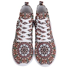 Abstract Art Texture Mandala Men s Lightweight High Top Sneakers by Simbadda