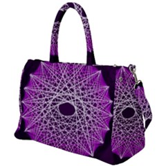 Mandala Mallow Circle Abstract Duffel Travel Bag by Simbadda