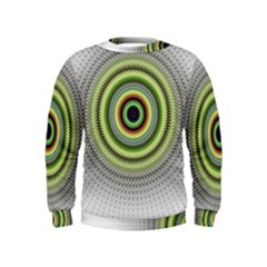 Fractal Mandala White Background Kids  Sweatshirt by Simbadda