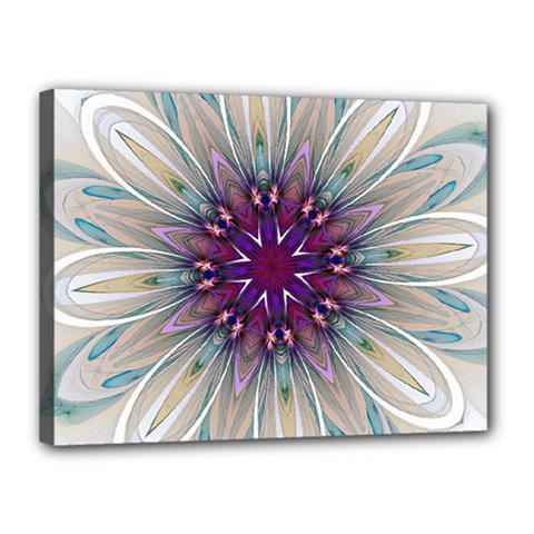 Mandala Kaleidoscope Ornament Canvas 16  X 12  (stretched)