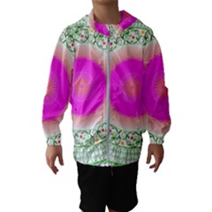 Flower Abstract Floral Hooded Windbreaker (kids) by Simbadda