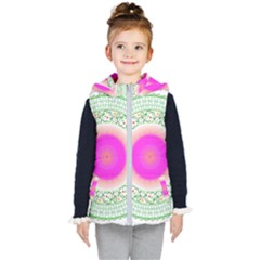 Flower Abstract Floral Kid s Hooded Puffer Vest by Simbadda
