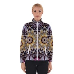 Abstract Art Texture Mandala Winter Jacket by Simbadda