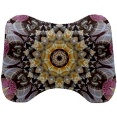 Abstract Art Texture Mandala Head Support Cushion by Simbadda