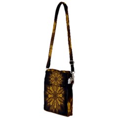 Mandala Gold Golden Fractal Multi Function Travel Bag by Simbadda