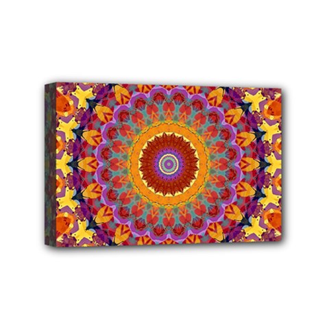 Fractal Kaleidoscope Mandala Mini Canvas 6  X 4  (stretched) by Simbadda