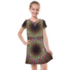 Julian Star Star Fun Green Violet Kids  Cross Web Dress