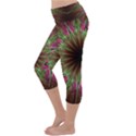 Julian Star Star Fun Green Violet Lightweight Velour Capri Yoga Leggings View2