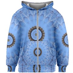 Mandala Graphics Decoration Kids Zipper Hoodie Without Drawstring by Simbadda