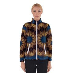 Mandala Kaleidoscope Ornaments Winter Jacket by Simbadda