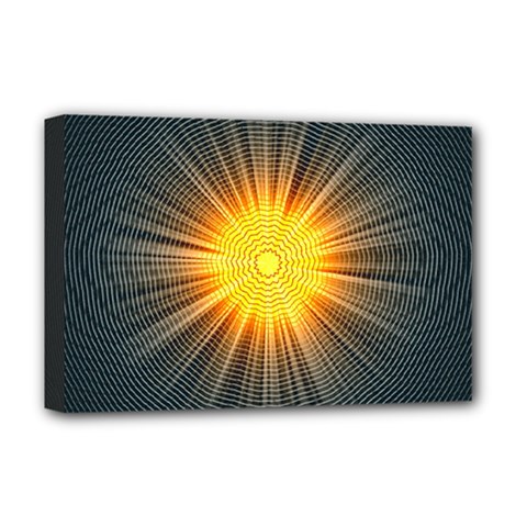 Background Mandala Sun Rays Deluxe Canvas 18  X 12  (stretched) by Simbadda