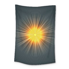 Background Mandala Sun Rays Small Tapestry by Simbadda