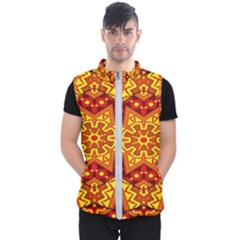 Kaleidoscope Mandala Recreation Men s Puffer Vest by Simbadda