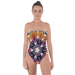 Kaleidoscope Pattern Kaleydograf Tie Back One Piece Swimsuit by Simbadda