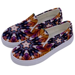 Kaleidoscope Pattern Kaleydograf Kids  Canvas Slip Ons by Simbadda