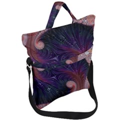 Fractal Art Artwork Design Fold Over Handle Tote Bag