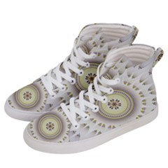 Mandala Fractal Decorative Women s Hi-top Skate Sneakers by Simbadda