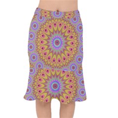 Geometric Flower Oriental Ornament Mermaid Skirt