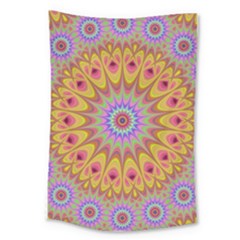 Geometric Flower Oriental Ornament Large Tapestry by Simbadda