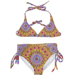 Geometric Flower Oriental Ornament Kids  Classic Bikini Set