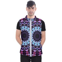Kaleidoscope Shape Abstract Design Men s Puffer Vest