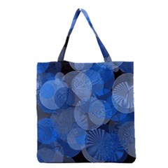 Circle Rings Abstract Optics Grocery Tote Bag by Simbadda