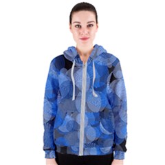 Circle Rings Abstract Optics Women s Zipper Hoodie by Simbadda