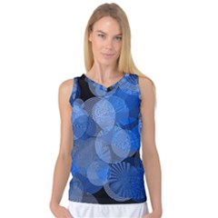 Circle Rings Abstract Optics Women s Basketball Tank Top by Simbadda