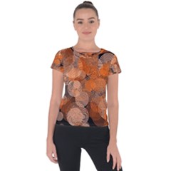 Circle Rings Abstract Optics Short Sleeve Sports Top  by Simbadda