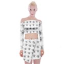 Pop Art  Bee Pattern Off Shoulder Top with Mini Skirt Set View1