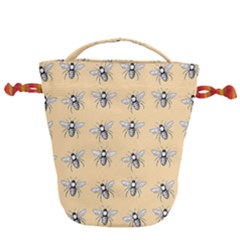 Pop Art  Bee Pattern Drawstring Bucket Bag by Valentinaart