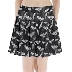 Vintage Halloween Bat Pattern Pleated Mini Skirt by Valentinaart