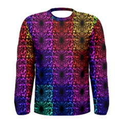 Rainbow Grid Form Abstract Men s Long Sleeve Tee by Simbadda