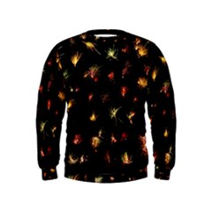 Fireworks Christmas Night Dark Kids  Sweatshirt by Simbadda