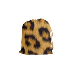 Animal Print Leopard Drawstring Pouch (small) by NSGLOBALDESIGNS2